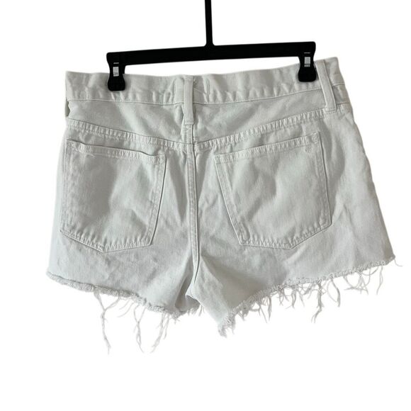 Madewell Relaxed White Denim cut off Shorts Size 28 Style #MC904 - Picture 5 of 8